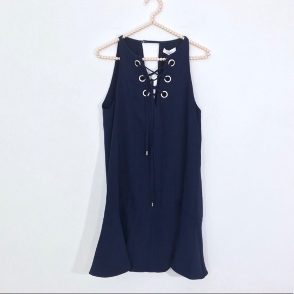 New Parker Lace Up Shift Dress - Picture 2 of 6